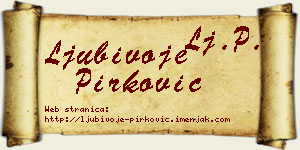 Ljubivoje Pirković vizit kartica